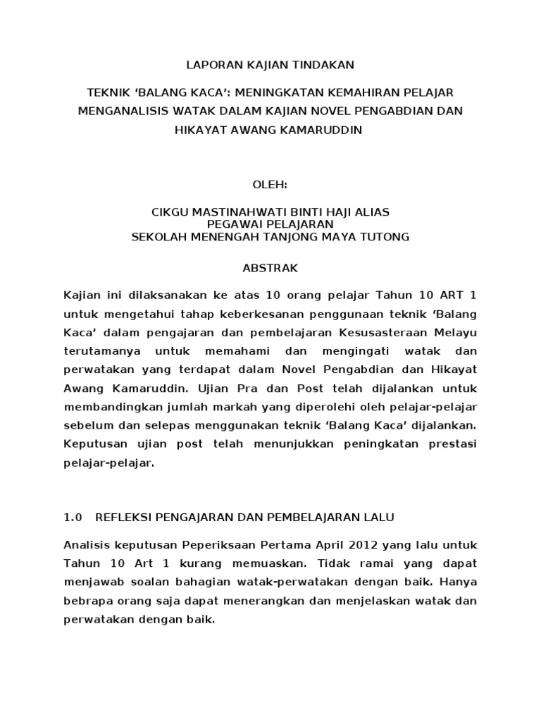 Laporan Sastera Utk Dr Suraya Pdf