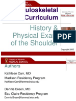 Musculoskeletal Curriculum: History & Physical Exam of The Shoulder