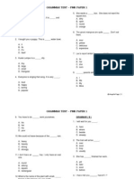 Grammar Test - PMR Paper 1