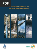 Civil Works Guidelines for Micro Hydropower in Nepal