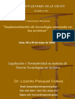 Legislacion Archivistica Nuevas Tecnologias