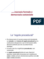 Democrazia Formale e Sostanziale