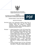 Permentan Nomor 68 Tahun 2012 Tentang Pedoman Pemberian TK Pegawai Kementan