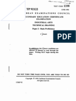CSEC Technical Drawing June 1992 P2 - Basic Proficiency