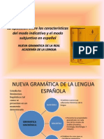 Oposición Entre Los Modos Indicativo y Subjuntivo