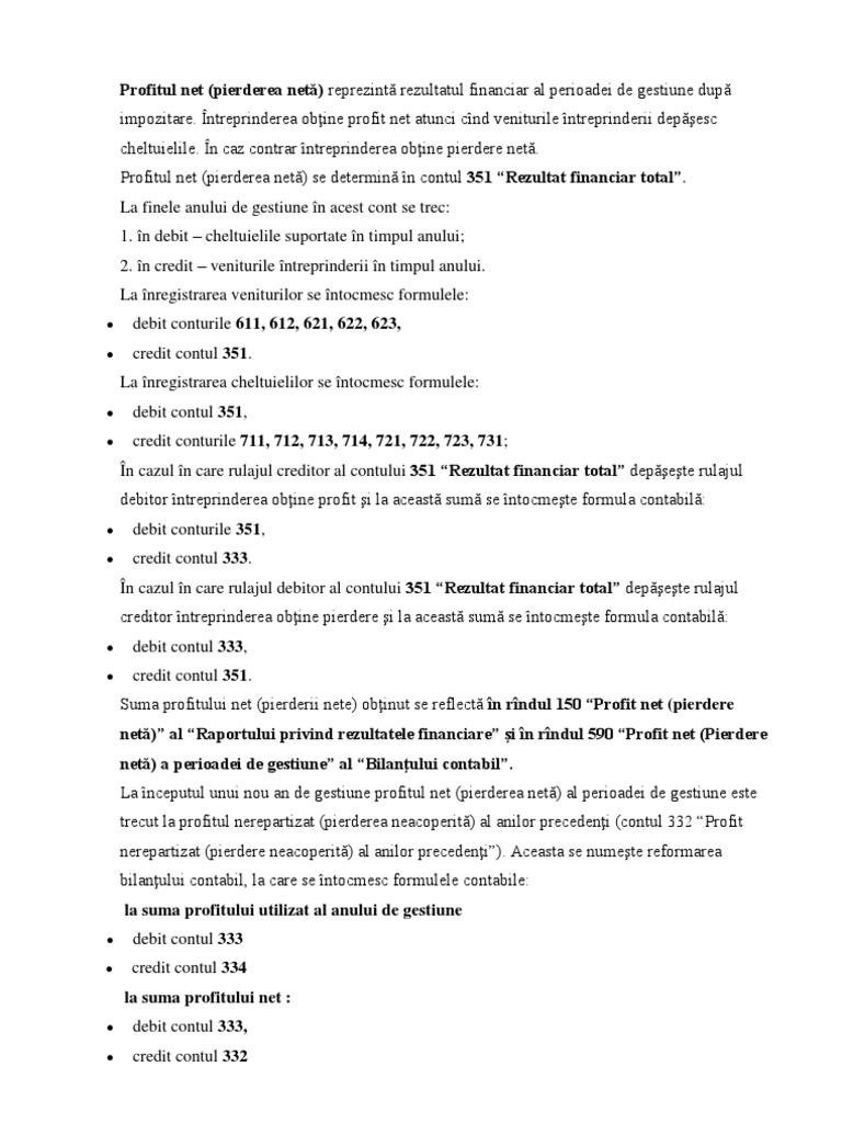 Profitul Net | PDF