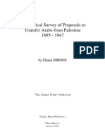 A Historical Survey of Proposals To Transfer Palestinians From Palestine 1895 - 1947 - Transfer-Chaim-Simons