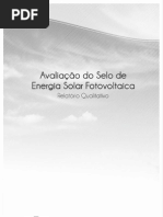Avaliação do Selo de Energia Solar Fotovoltaica - Público em geral