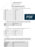 Statisitical Analysis For A2