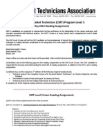 Chartered Market Technician (CMT) Program Level 3: May 2013 Reading Assignments