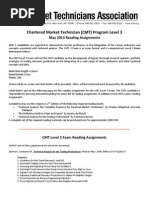 Chartered Market Technician (CMT) Program Level 3: May 2013 Reading Assignments