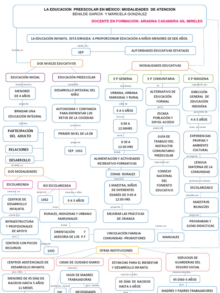 Mapa Conceptual de Educación Inicial | PDF | Educación de la primera ...