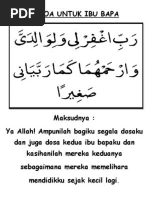 Doa Untuk Ibu Bapa Pdf