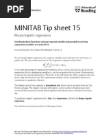 Minitab Tip Sheet 15