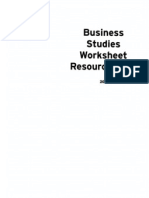 2003 Business Studies Worksheet Resource Pack
