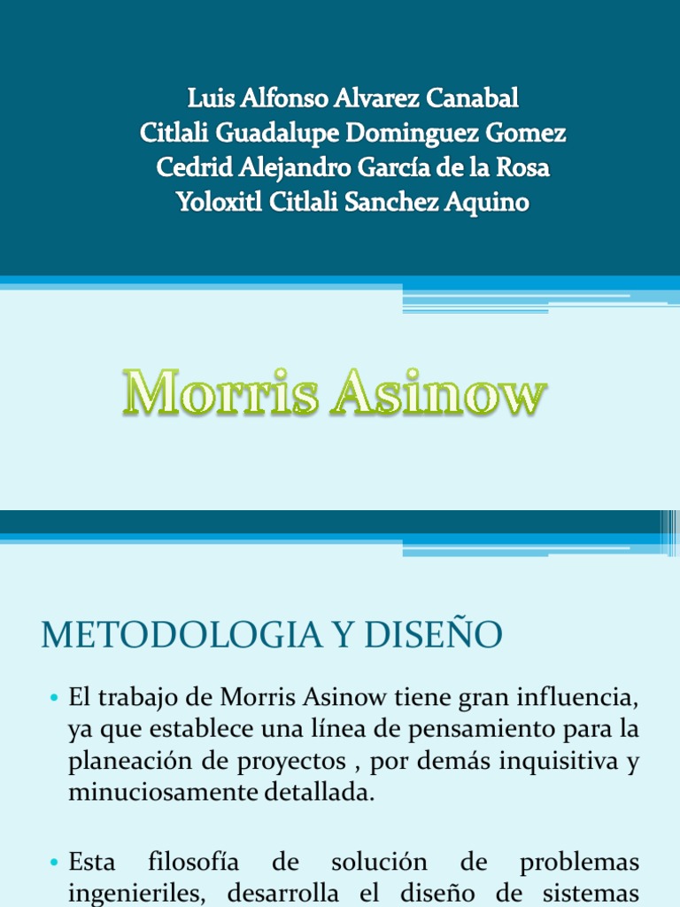 Metodología de Diseño de Morris Asinow | PDF | Diseño | Ingeniería