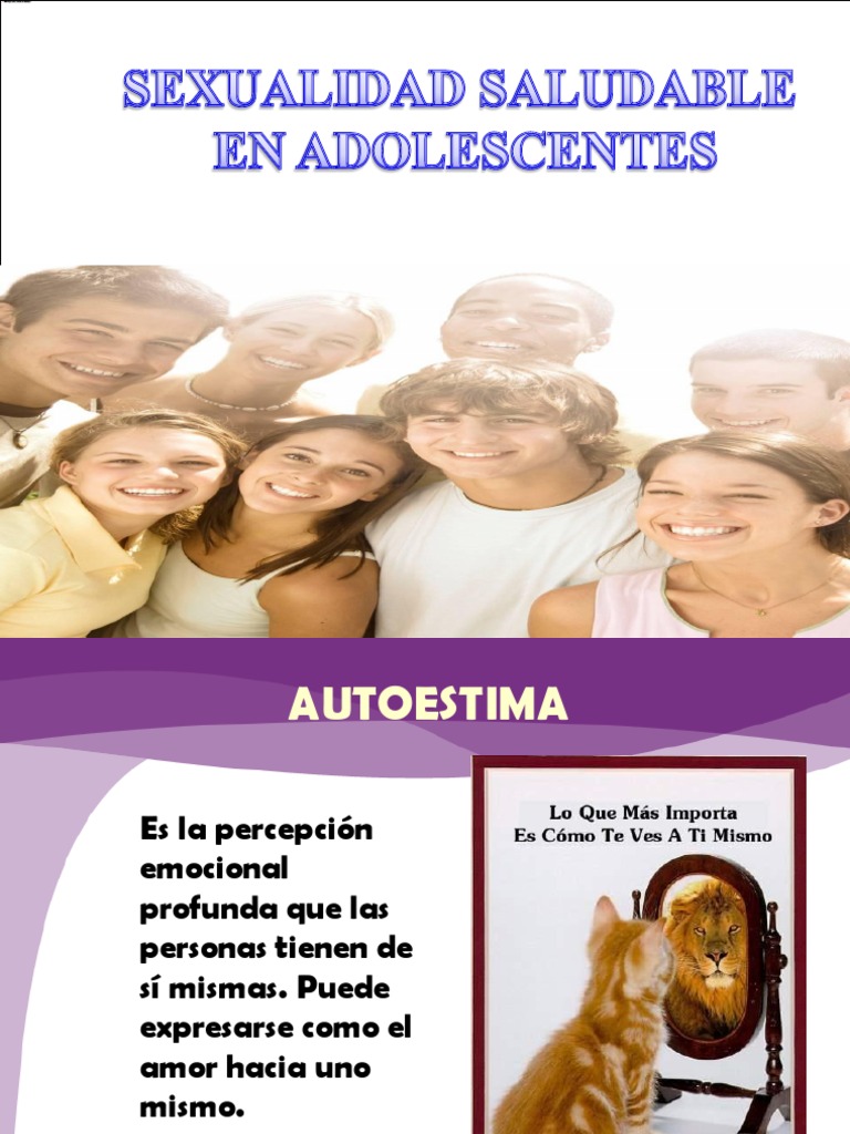 Autoestima y Sexualidad en Adolescencia | PDF | La sexualidad humana ...