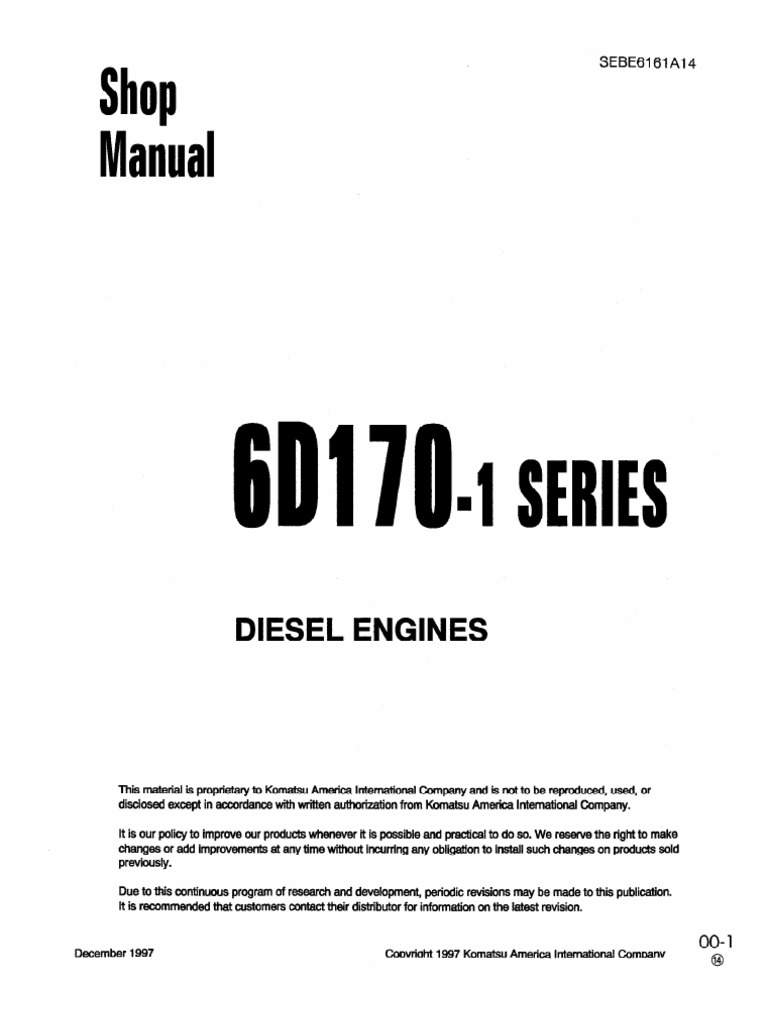 SEBE6161 Diesel Engine Shop Manual | PDF | Screw | Turbocharger