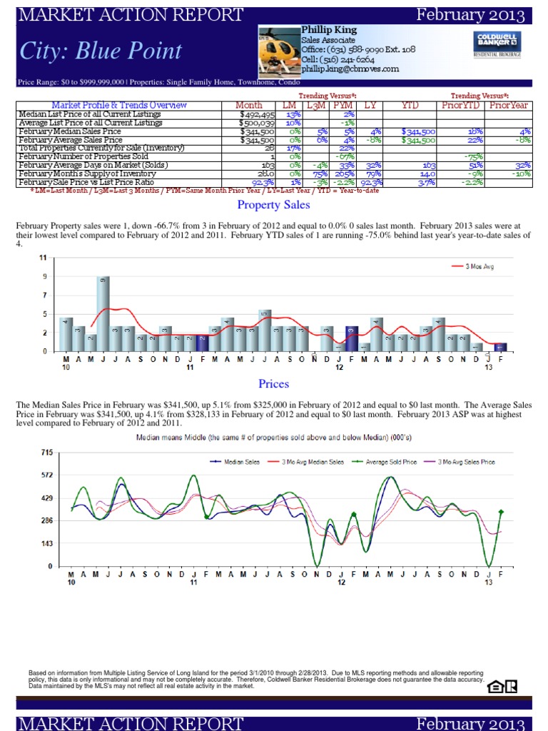 Blue Point New York February 2013 PDF Real Estate Broker Market