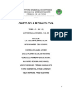 Tema 1 Objeto de La Teoria Politica y Autoevaluacion