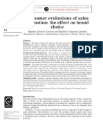 Consumer Evaluation of Sales Promotion The Effect On Brand Choice