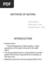 Methods of Buying