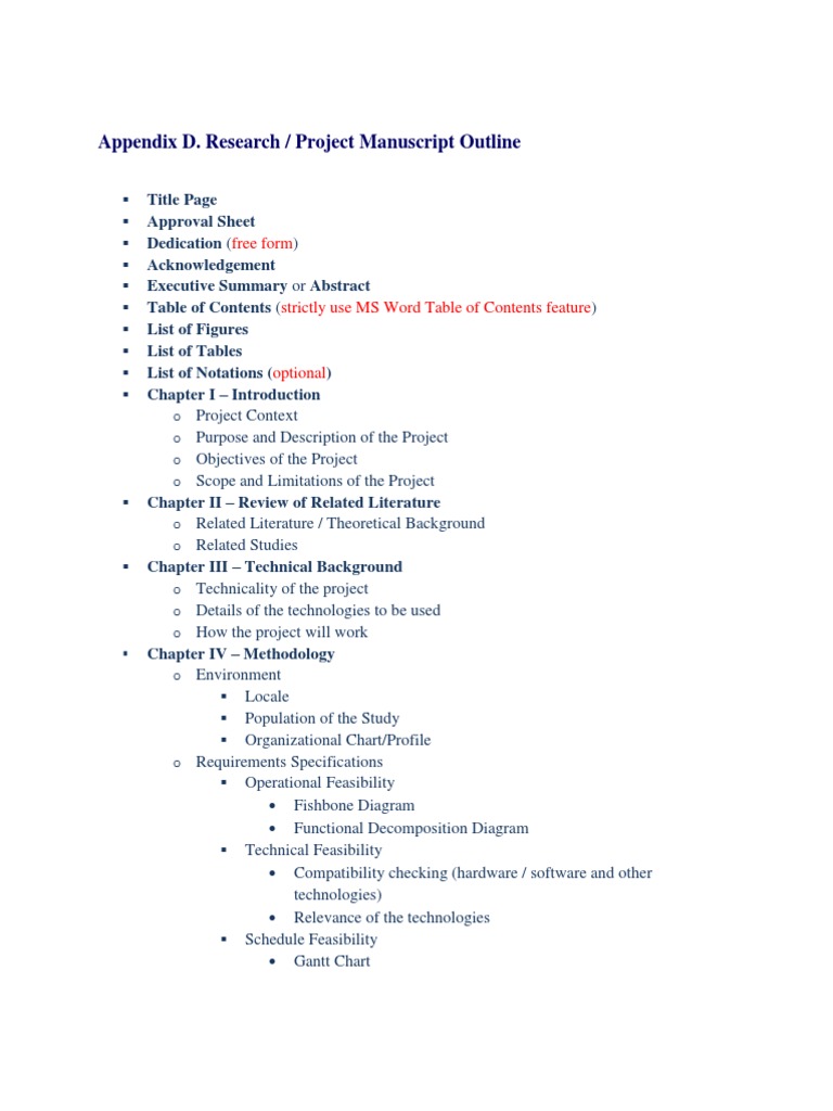 What are the parts of capstone project picture