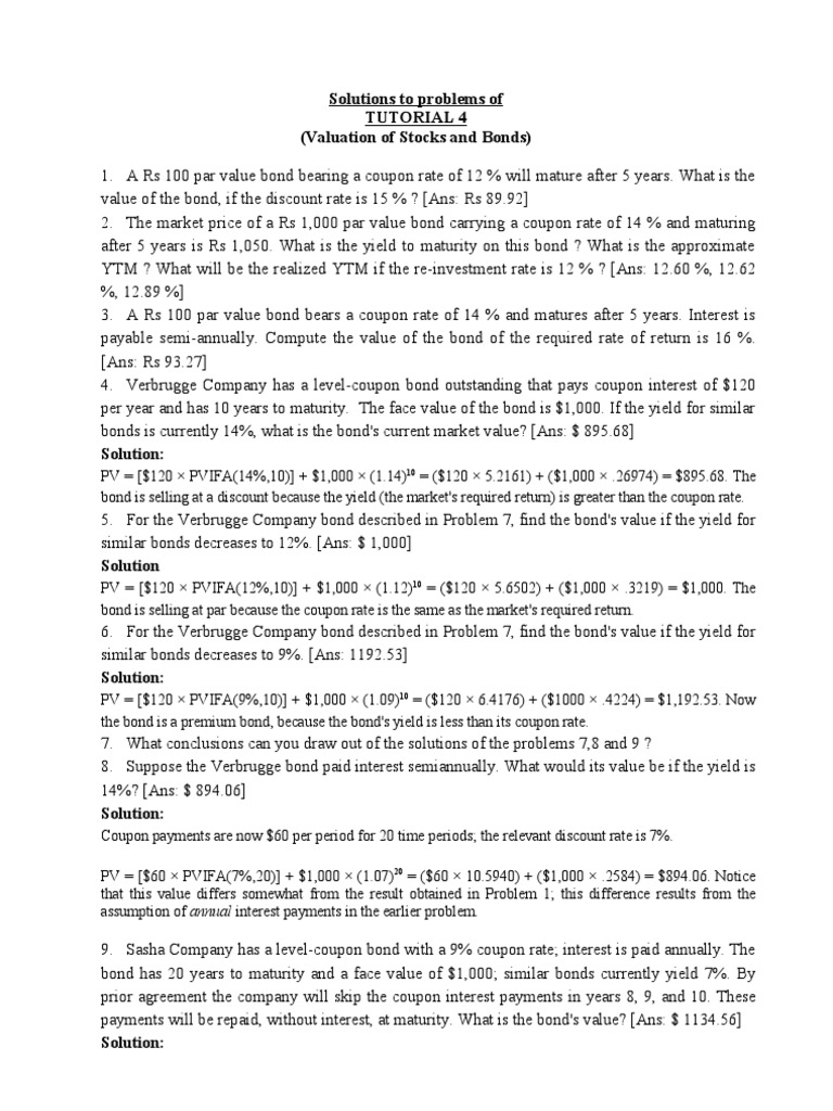 Sol | PDF | Bonds (Finance) | Yield (Finance)