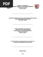 Download Research Paper about OJT by Jane Velasquez Katigbak SN129533250 doc pdf