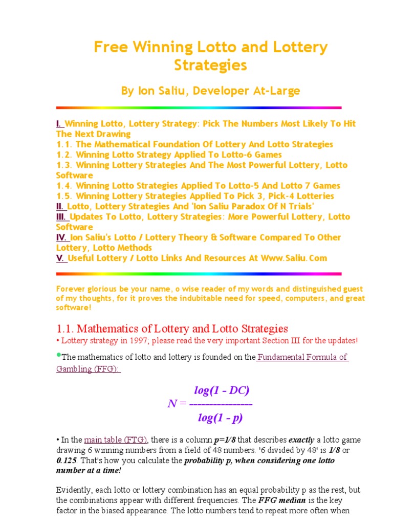 lotto strategies archives