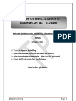 Rapport Des Travaux Pratiques de Biochimie Sur Les Glucides