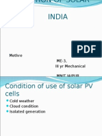 Application of Solar PVS in India