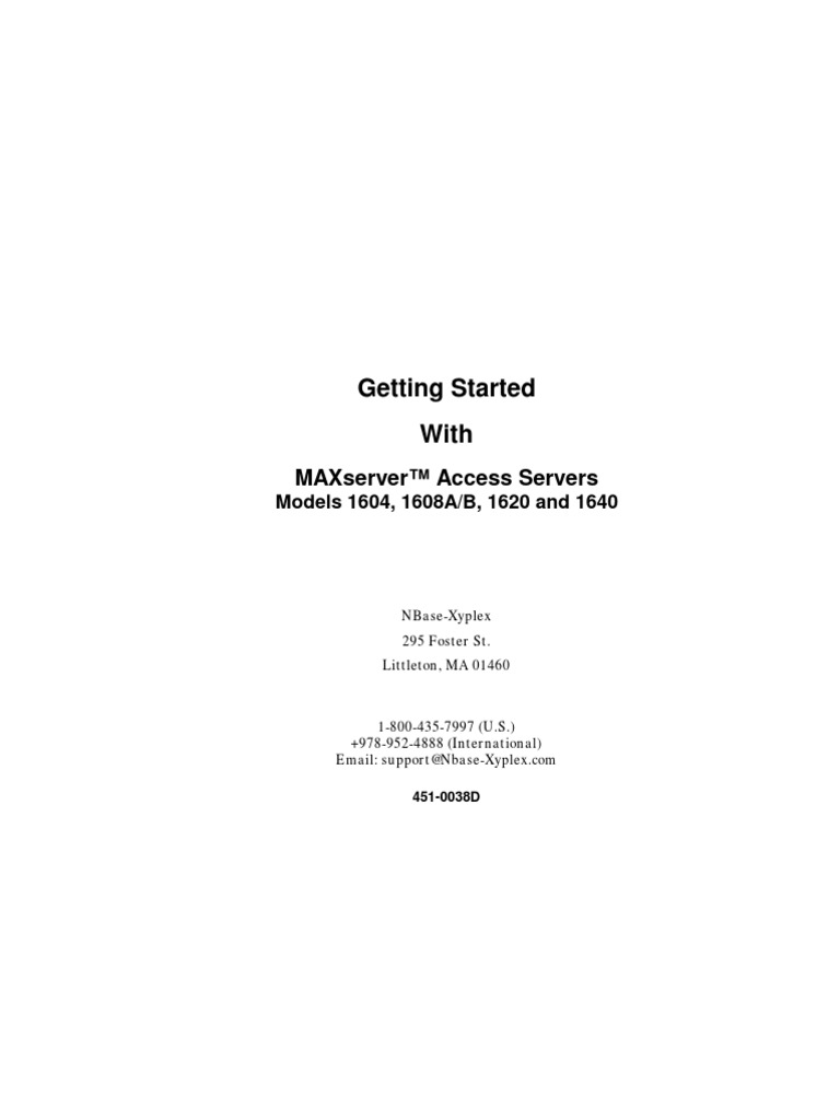 Maxserver Getting Started | PDF | Electrical Connector | Computer Network