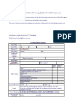 Assessment Form