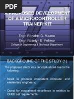 Proposed Development of Microcontroller Trainer Kit