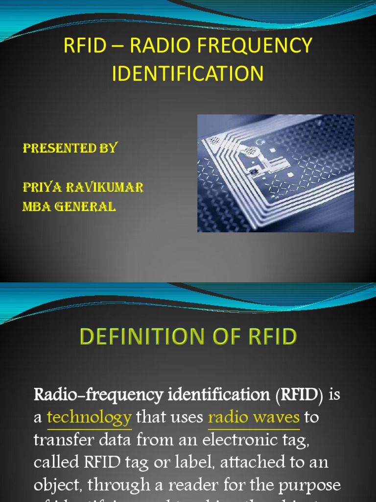Rfid – Radio frequency identification | Radio Frequency Identification ...