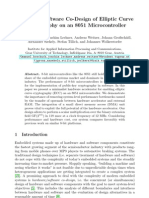 Hardware/Software Co-Design of Elliptic Curve Cryptography On An 8051 Microcontroller