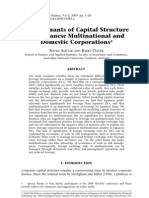 Determinants of Capital Structure For Japanese 2009
