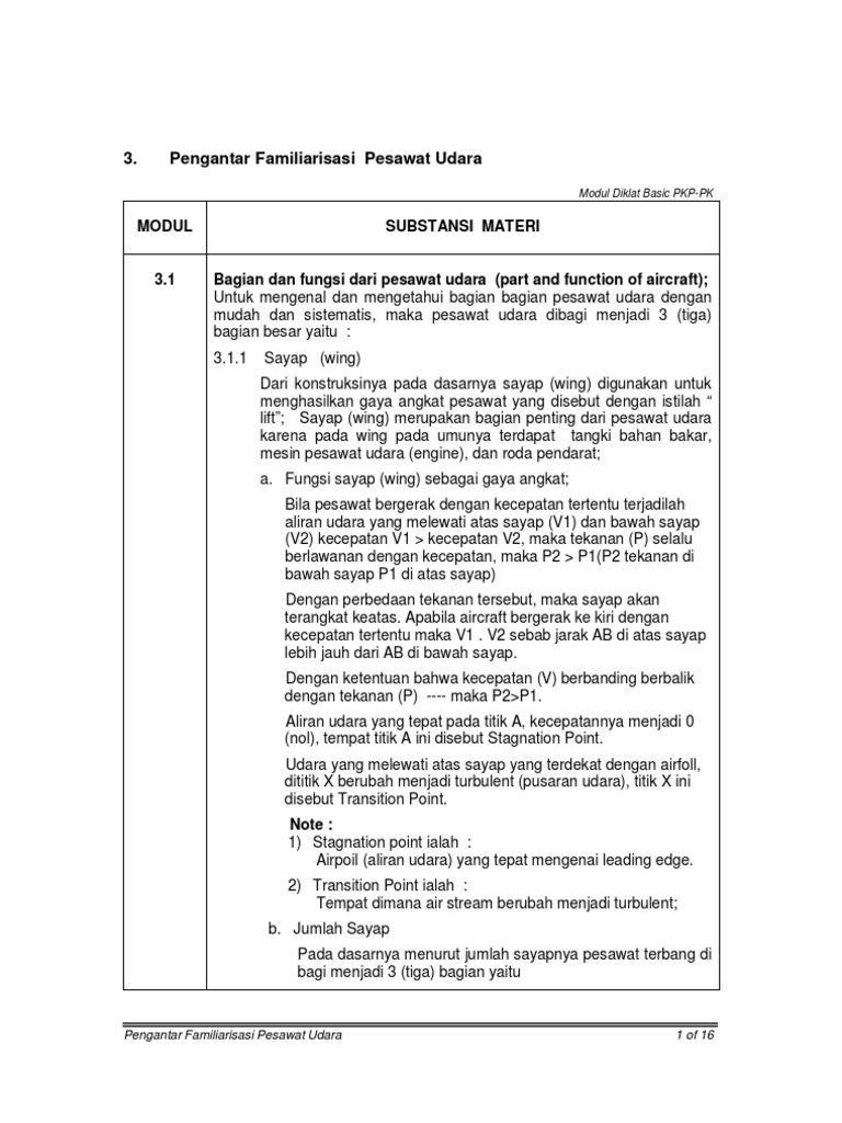 3 PP Pesawat Udara Modul Basic | PDF
