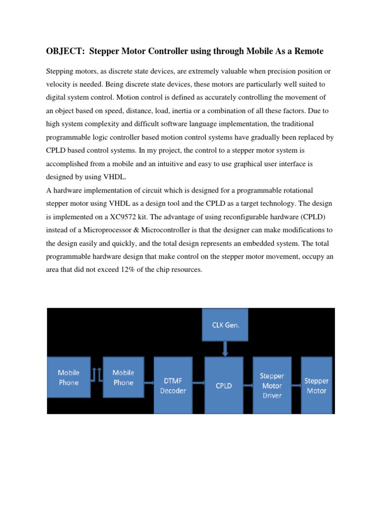 Mobile-Controlled Stepper Motor System | PDF | Technology & Engineering