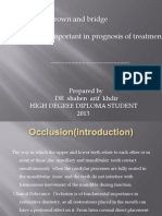 Occlusion of Crown Bridge