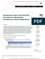 Wonderware West Tech Note 079 - Procedure For Backing Up Wonderware InTouch Applications - Wonderware West