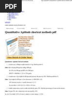 Download Quantitative Aptitude Shortcut Methods PDF-tricks to Solve Download by abbhay26 SN129574359 doc pdf