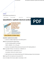 Quantitative Aptitude Shortcut Methods PDF-tricks To Solve Download