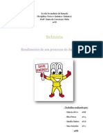 Rendimento Num Processo de Aquecimento - Relatório