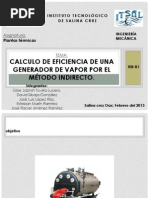 Caalculo de Eficiencia de Una Caldera Por El Metodo Indireco