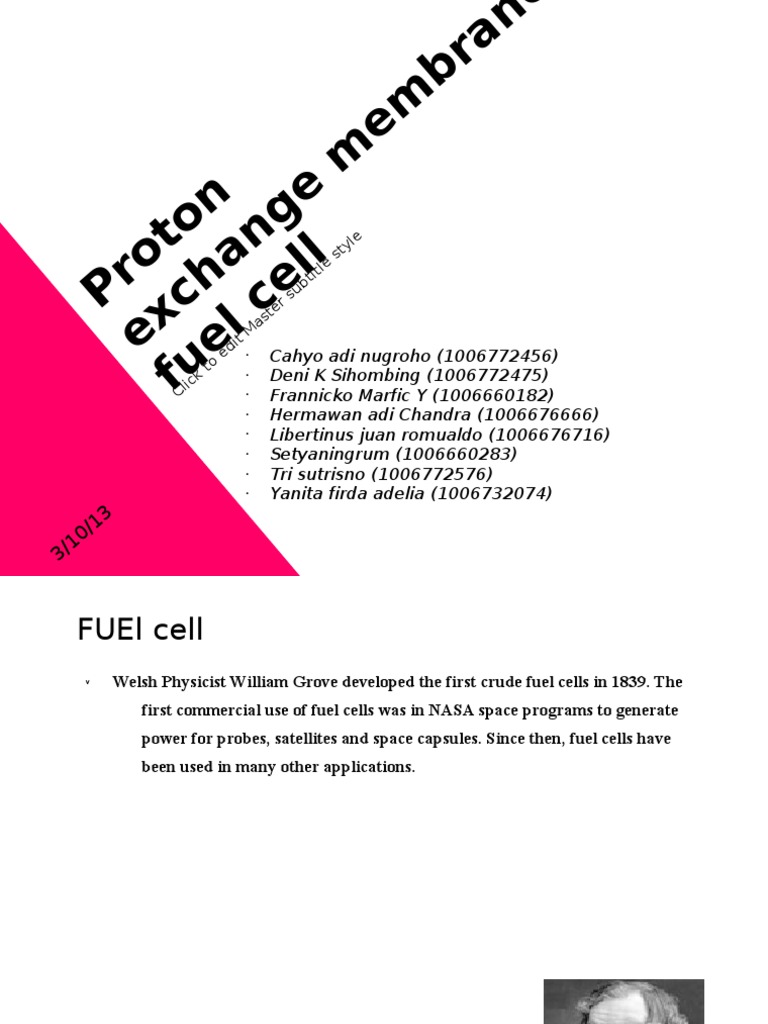 Proton Exchange Membrane Fuel Cells Overview | PDF | Fuel Cell | Proton ...
