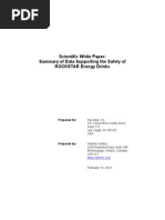 Download Scientific White Paper for Rockstar Energy 030813pdf by Jeffrey Klineman SN129588246 doc pdf