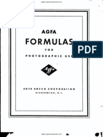 Agfa Formulas For Photographic Use - Year Unknown