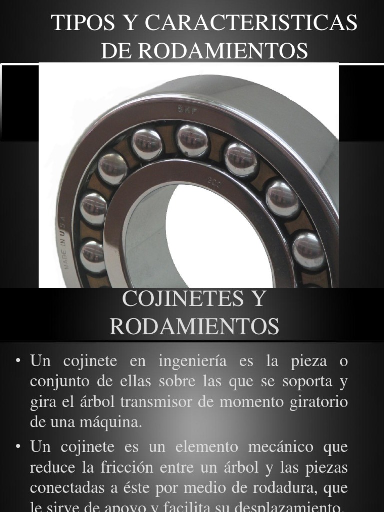 Tipos y características de rodamientos | PDF | Bienes manufacturados ...